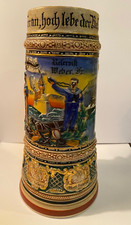Vintage German 1L Reservist Marine Regimantal Beer Stein Coblenz #1003~ST131 picture