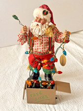 VTG Possible Dreams Clothtique SANTA WIRED FOR CHRISTMAS #15109 w Working Lights picture