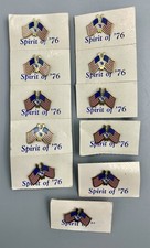 Lot of 11 Vintage 1776-1976 Bicentennial Lapel Pins Spirit of 76 Patriotic Flags picture
