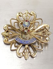 VTG BPOE Elks Past President Pin - Enamel Painted - Gold Tone - *Read* picture
