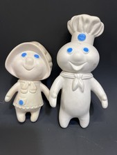 Vtg 1970s Pillsbury Doughboy & Doughgirl Vinyl Rubber Squeeze Dolls Figures Lot picture