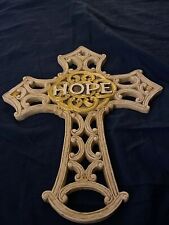 CATHOLIC/CHRISTIAN X LARGE HOPE CROSS GOLD PAINTED (MAISON BRAND) picture