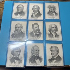 Big Lot Or 1880’s trimmed HD2A Cards X 9 Presidents USA picture