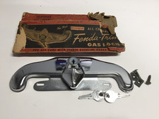 NOS Vintage Guardian Chrome Accessory Locking Fenda-Trim Gas Door Lock picture