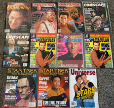 LOT OF 11 STAR TREK MAGAZINES-CINESCAPE-STARLOG-SCI-FI UNIVERSE-EXCELLENT COND. picture