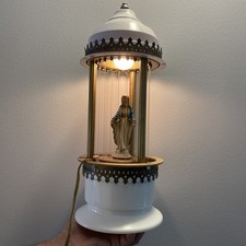 Vintage 1970s Mary Rain Oil Table Top Lamp 16” - light works motor runs  picture