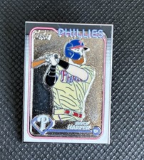 2024 Topps Series 1 Bryce Harper Phillies Enamel Collector Pin #6/10 RARE METAL  picture