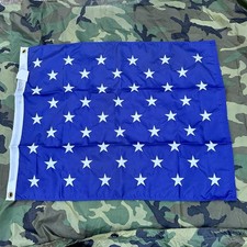 Vintage Dura-Lite US Union Jack Flag 2x3 Ft 50 Embroidered Stars Made USA picture