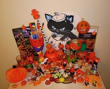 75+ Vintage Halloween Jack-o-lantern Lot Toys Pencils Candles Pumpkins Decor Cup picture