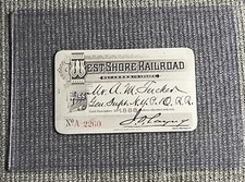 *Annual VERY RARE 1888 West Shore Railroad New York Railroad Railway pass picture