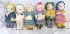 Lot of 6 Antique Charlotte / Penny Dolls Prizes Bisque Figures 2.25
