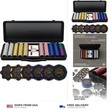 SLOWPLAY Nash Clay Poker Set, 14g&40mm Poker Chips for Texas Hold'em | Black ... picture