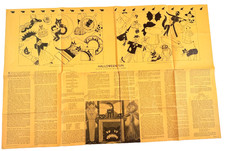 Antique LARGE Halloween Party Foldout poster dennison boogie book 32x22 picture