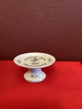 Lefton 25th Anniversary 5.75” Handpainted Porcelain Pedestal Dish #2378 picture