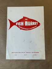 Vintage 1982 Menu Fish Market Seafood Restaurant Del Mar CA As Is INV-AA19 picture