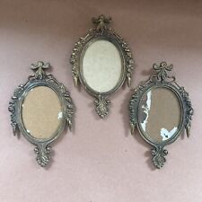 3 Vintage OVAL BRASS FRAMES MADE IN ITALY picture