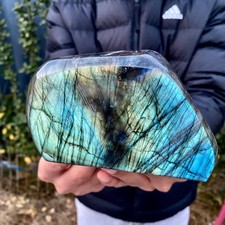 2.63LB Natural Gorgeous Labradorite Quartz Crystal Stone Specimen Healing picture