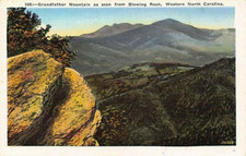 Postcard NC: Grandfather Mtn. from Blowing Rock, North Carolina, Linen, Unposted picture