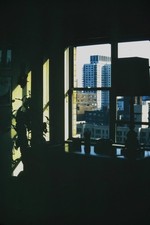 c1970's Kodachrome 35mm Slide, Apartment Building Cityscape Window View Urban picture
