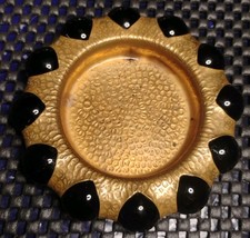 STUNNING Antique/Vintage Fisher Jewel Tray Black Marbles Rare picture