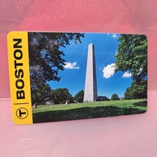 BOSTON MBTA 🚌 YELLOW BUS LINE bunker hill monument t pass 2026 charlie card 💛 picture