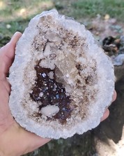 Large Brown Calcite Geode With Other Calcite Crystal Habits, Forms And Clusters  picture