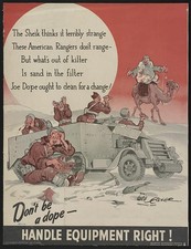 Desert Sheik Camel Joe Dope Army Vehicle Poster 1940s Handle Equipment Right picture