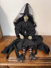Vintage Daddy’s Long Legs Ugly Witch Hazel Halloween Handmade Figurine Doll 1990 picture