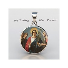 Saint Ursula 925 Sterling Silver Christian Medal picture