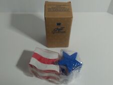  Vintage Plastic Stars and Stripes Avon Salt And Pepper Shakers New in Box picture