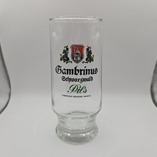 Vintage Gambrinus Schwarzwald Pils Beer Glass 0.2L Rastal Fluted Foot Germany picture