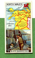 1914 JOHN PLAYER & SONS ENGLISH COUNTIES & INDUSTRY TOBACCO CARD #1 NORTH WALES picture