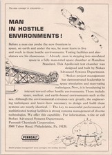 Pennsalt 1965 Original Print Ad Apollo Space Suit Simulation Hostile picture