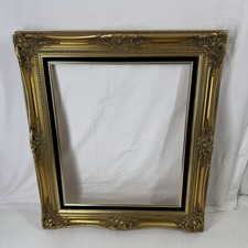 E1 Antique Gold Gilded Ornate Wooden Picture Frame 28” x 32” See Pics picture