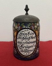 Antique Merkelbach & Wick German Hand-Painted Beer Stein,C.1879-1921 picture