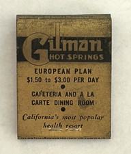 Vintage Gilman Hot Springs CA Matchbook – 1945–55 – Golf Scorecard – Unstruck picture
