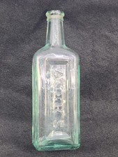 Large Ayer's Sarsaparilla Medicine Glass Bottle Antique Lowell, Mass Antique  picture