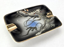 VTG Japan Moriage Hand Painted Dragonware Ashtray Raised 3-D Dragon Endo China picture