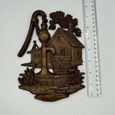 Sexton Hoda Metal Wall Plaque Farm Folk Art Vintage 1976 picture