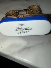 RMC Limoges France Judge Judy Porcelain Trinket Box Gavel Scales 48/500 picture