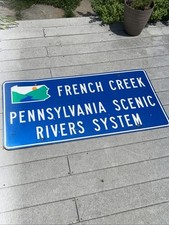 French Creek Pennsylvania Scenic Rivers System Metal Road Sign 4 Foot X 2 Foot picture