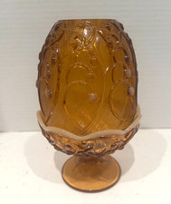 VTG FENTON LILY OF THE VALLEY FAIRY AMBER CAMEO OPALESCENT, EXCELLENT  8