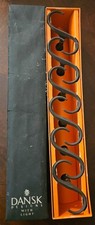 Vintage DANSK Jens Quistgaard “S” Candlesticks- Set Of 6 MCM- Cast Iron & Brass picture
