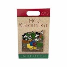 Disney Parks 2018 Mele Kalikimaka Pin - Mickey, Minnie and Donald picture