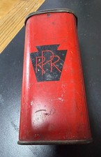 Vtg Antique PRR PA Pennsylvania Railroad Tin Can First Aid Kit Advertising picture