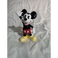Vintage Walt Disney Productions Japan Ceramic Mickey Mouse Figurine Waving Decor picture