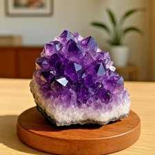 Natural Purple Amethyst Cluster Quartz Crystal Druzy Geode Healing Stone Reiki picture