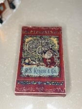 Rare Antique R.S. Krause Santa Christmas Candle Holder  Box & Candles 1910s picture