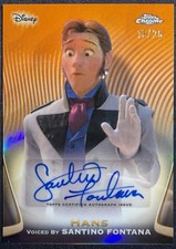 2025 Topps Chrome Disney Santino Fontana Hans Authentic Auto Orange #/25 #AA-SF picture