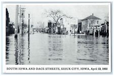 1952 South Iowa And Dace Streets Floods Sioux City Iowa IA Vintage Postcard picture